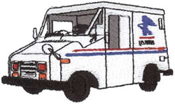 Mail Truck Machine Embroidery Design
