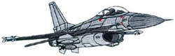 Fighter Plane Machine Embroidery Design