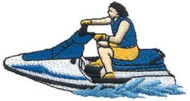 Picture of Jet Skier (sitting) Machine Embroidery Design