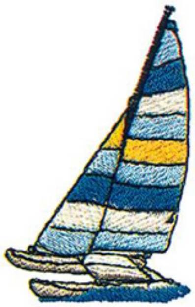 Picture of Catamaran Machine Embroidery Design