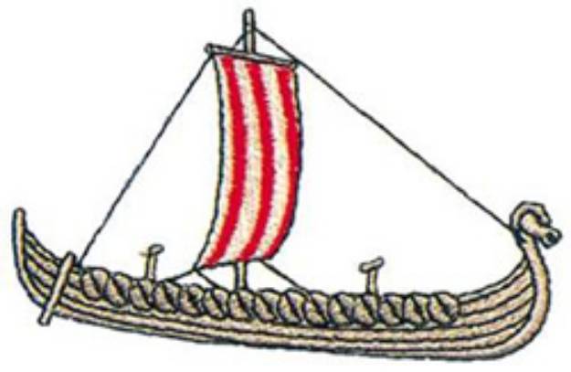 Picture of Viking Longship Machine Embroidery Design