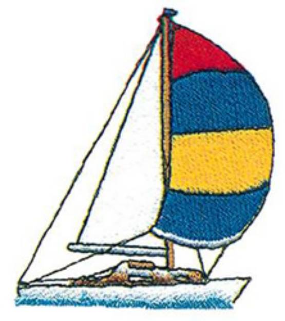 Picture of Sailing Yacht Machine Embroidery Design