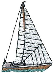 Racing Yacht Machine Embroidery Design