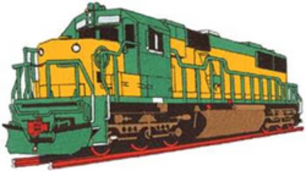 Picture of Train Engine Machine Embroidery Design