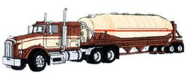 Picture of Tanker Truck Machine Embroidery Design