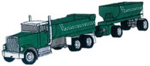 Picture of Gravel Truck W/trailer Machine Embroidery Design