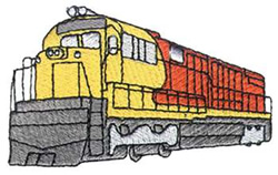 Santa Fe Locomotive Machine Embroidery Design