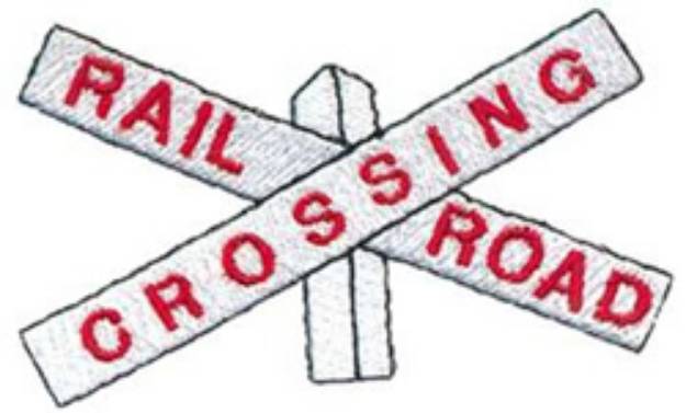 Picture of Railroad Crossing Machine Embroidery Design