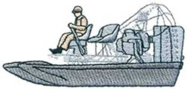 Picture of Swamp Boat Machine Embroidery Design