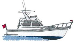  Yacht Machine Embroidery Design