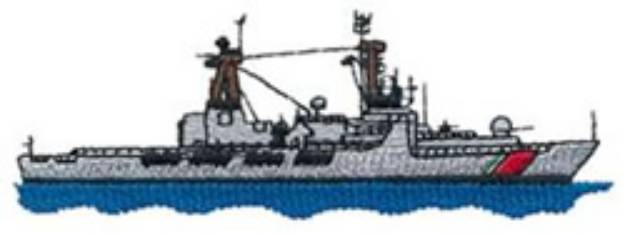 Picture of Coast Guard Cutter Machine Embroidery Design