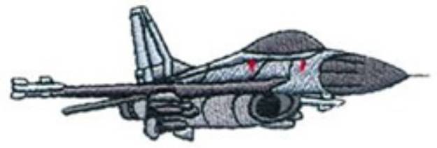 Picture of F-16 Fighting Falcon Machine Embroidery Design