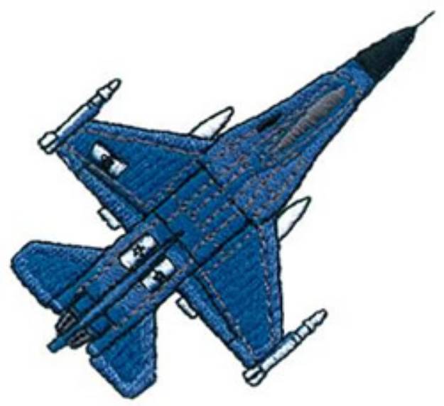 Picture of F-16 Falcon Machine Embroidery Design
