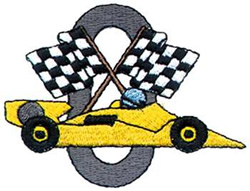 Racing Logo Machine Embroidery Design
