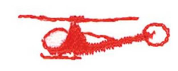 Picture of 1" Helicopter Machine Embroidery Design