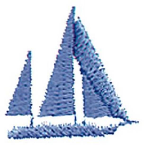 Picture of 1" Sailboat Machine Embroidery Design