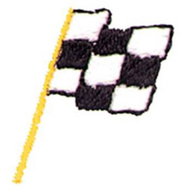Picture of 1" Racing Flag Machine Embroidery Design