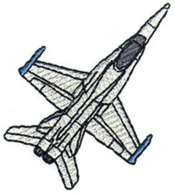 Picture of F-18a Hornet Machine Embroidery Design