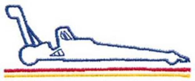 Picture of Dragster Outline Machine Embroidery Design