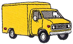 Moving Van Machine Embroidery Design