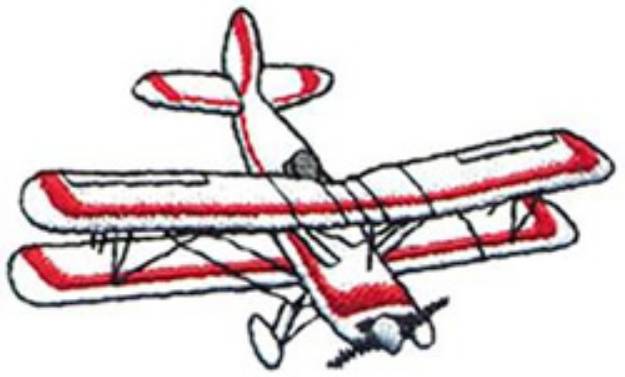Picture of Biplane Machine Embroidery Design