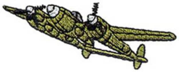 Picture of P-38 Lightning Machine Embroidery Design
