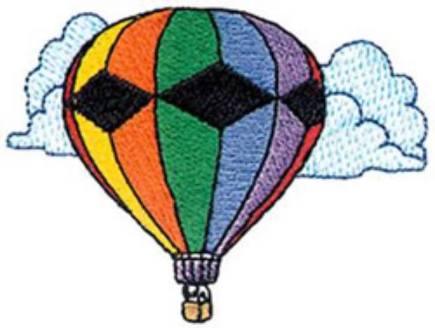 Picture of Hot Air Balloon Machine Embroidery Design