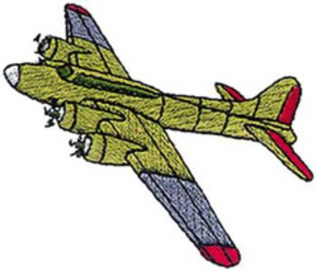 Picture of B-17 Bomber Machine Embroidery Design