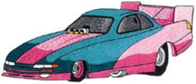 Picture of Lg. Funny Car Machine Embroidery Design