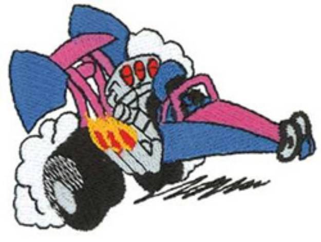 Picture of Dragster Machine Embroidery Design