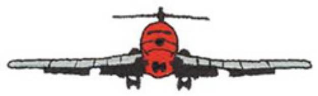 Picture of Landing Airliner Machine Embroidery Design