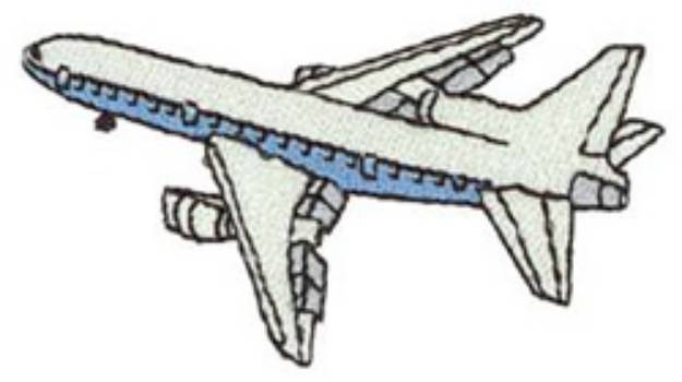 Picture of Jetliner Machine Embroidery Design