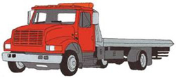 Lg. Flatbed Truck Machine Embroidery Design