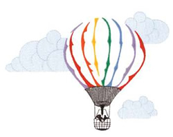 Lg. Balloon Machine Embroidery Design