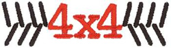 4 X 4 Logo Machine Embroidery Design