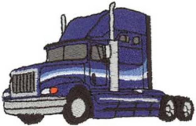 Picture of Semi With Sleeper Machine Embroidery Design
