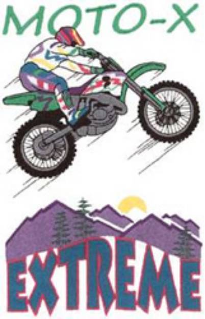 Picture of Motocross Extreme Machine Embroidery Design