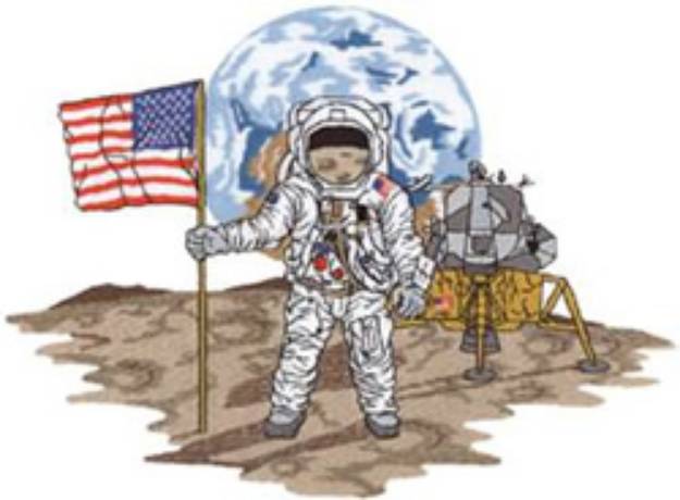 Picture of Moon Walk Machine Embroidery Design