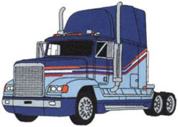 Picture of Semi Truck Machine Embroidery Design