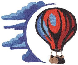 Hot Air Balloon Scene       99 Machine Embroidery Design