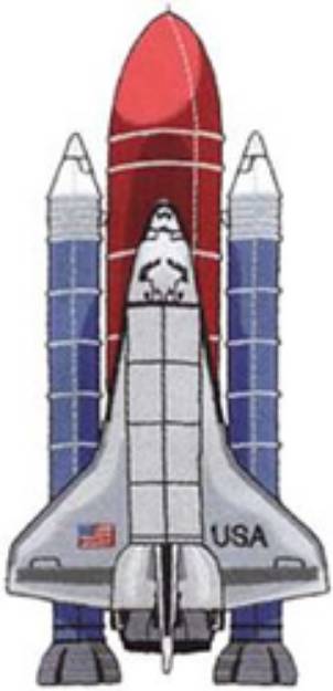 Picture of Space Shuttle Machine Embroidery Design