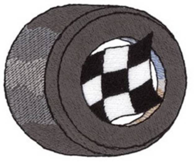 Picture of Race Tire Machine Embroidery Design