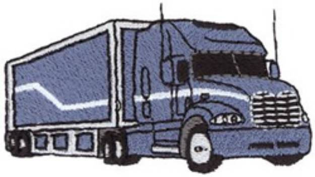 Picture of Semi Truck & Trailer Machine Embroidery Design