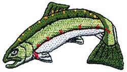 Brown Trout Machine Embroidery Design