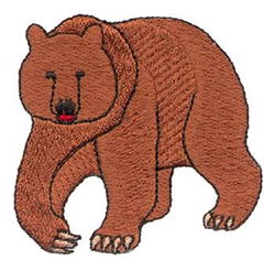 Brown Bear Machine Embroidery Design