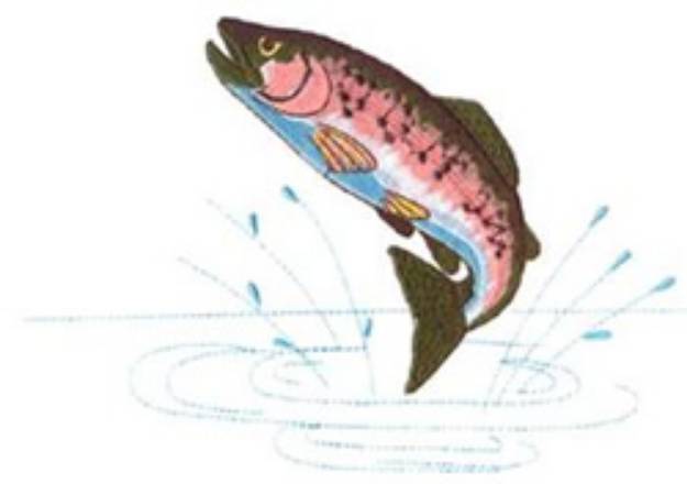 Picture of Trout Machine Embroidery Design