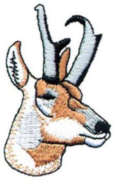 Picture of Antelope Head Machine Embroidery Design