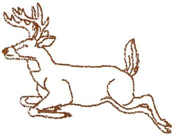 Deer Outline Machine Embroidery Design