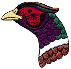Pheasant Head Machine Embroidery Design