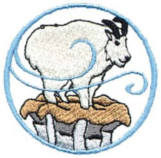 Picture of Ram On Rock Machine Embroidery Design
